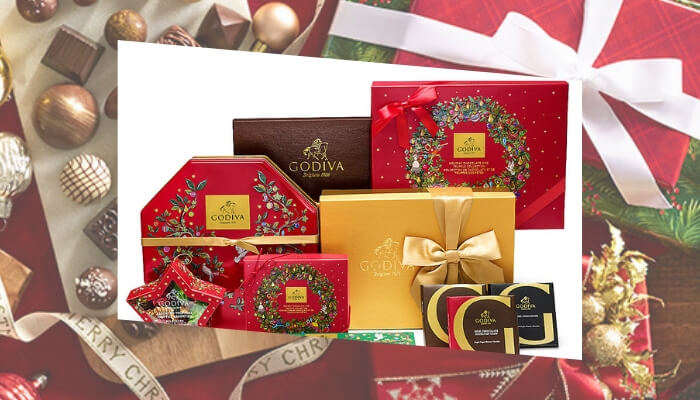 Godiva Holiday Throw with Holiday Luxury Chocolate Box