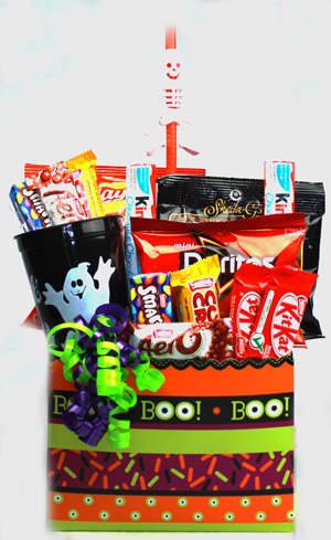 Halloween Chocolate and Treats Basket