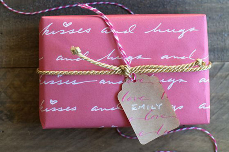 Hand Letter Present Wrap