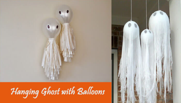 Hanging Ghost with Balloons