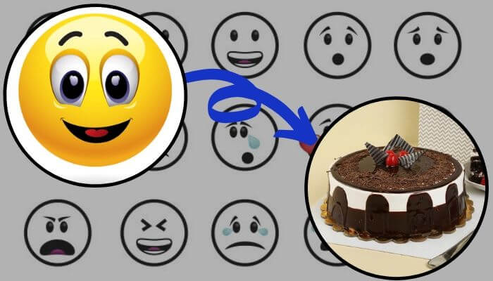 Happy-> Cake