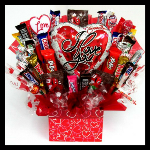 I love you candy bouquet