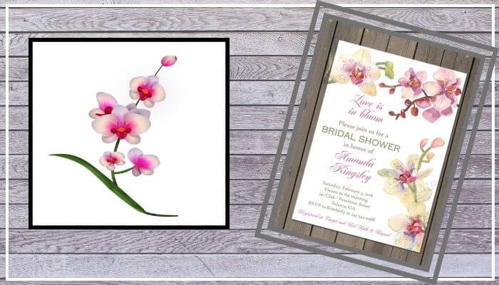Invitation with Orchid Invitation with Orchid