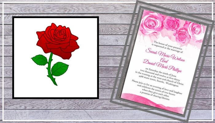 Invitation with Rose Invitation with Rose