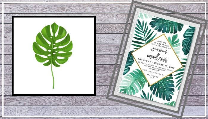 Invitation with Tropical Invitation with Tropical