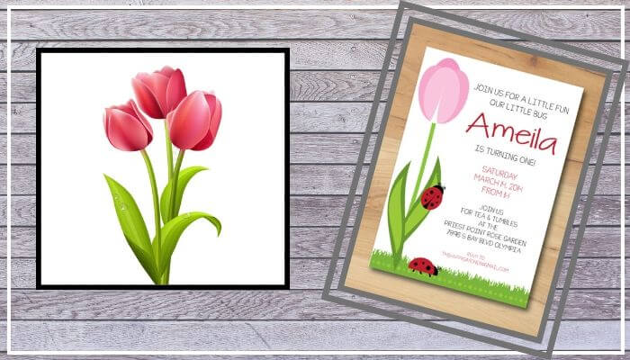 Invitation with Tulip Invitation with Tulip