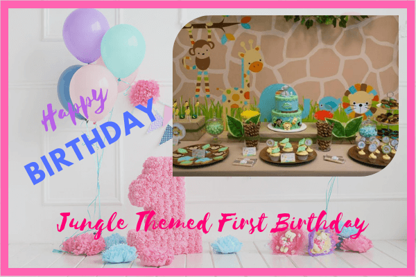 Jungle themed first birthday