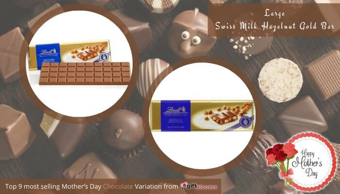 Large Swiss Milk Hazelnut Gold Bar