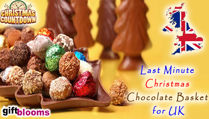 Last Minute Christmas Chocolate Basket for the UK