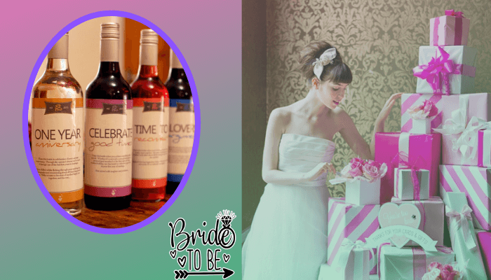 Marriage Milestones Wine Bottle with Labels