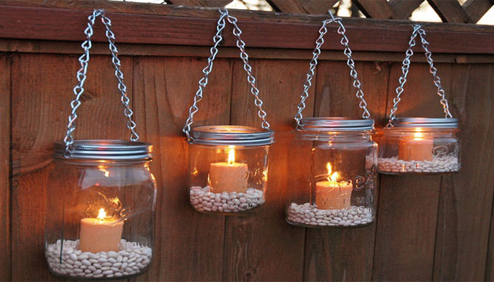 Mason Jar Candle-holders