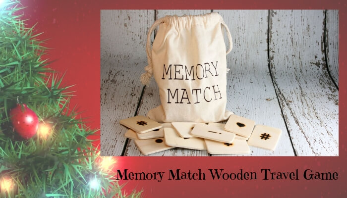 Memory Match Wooden Travel Game