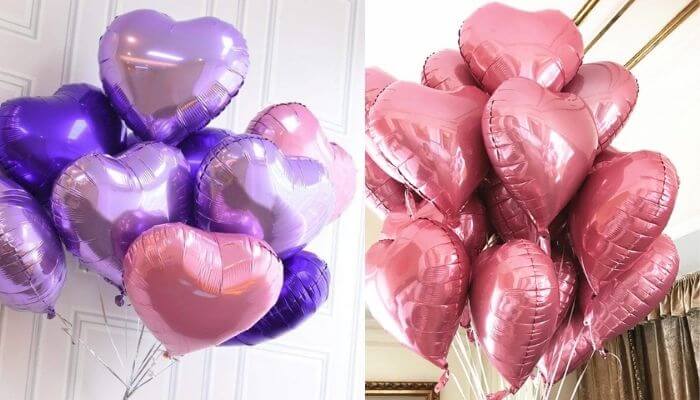 Metallic Heart Shaped Balloon