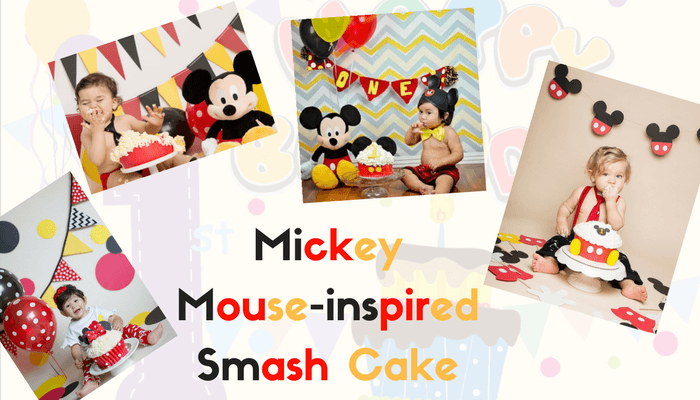 Mickey Mouse-inspired cake smash