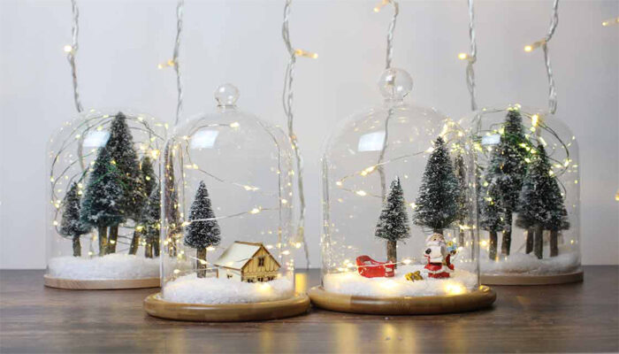 Mini Snow Globe Christmas Ornaments