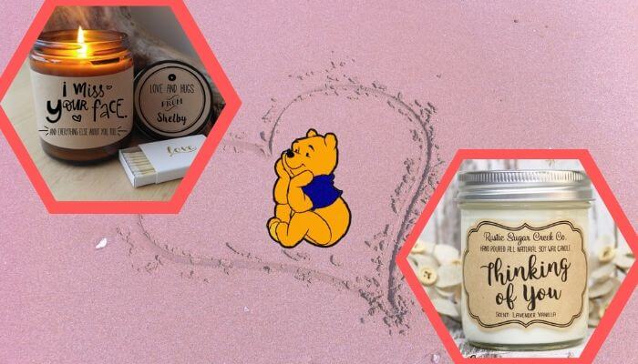 Missing You Gift Personalized Candle