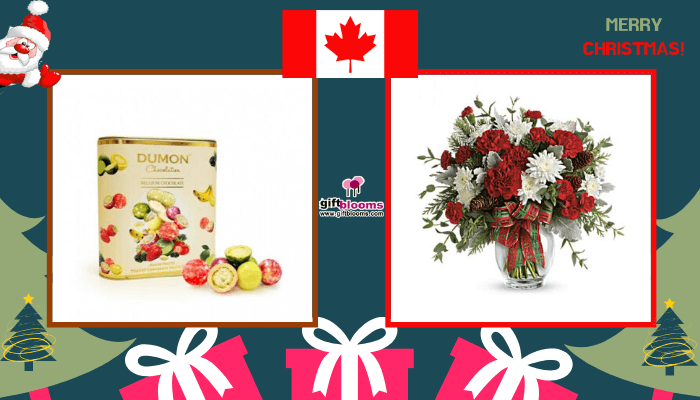 Mixed Fruits Yogurt Chocolate Wafer Balls + Holiday Shine Bouquet