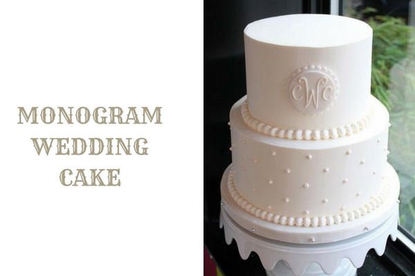 Monogram wedding cakes Monogram wedding cake