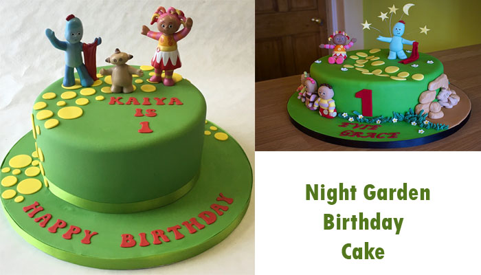 Night garden birthday cake
