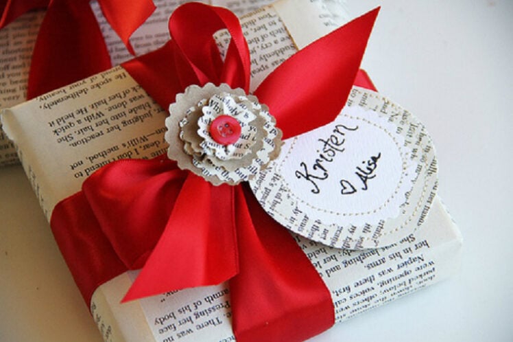 Old Book Page Wrapping