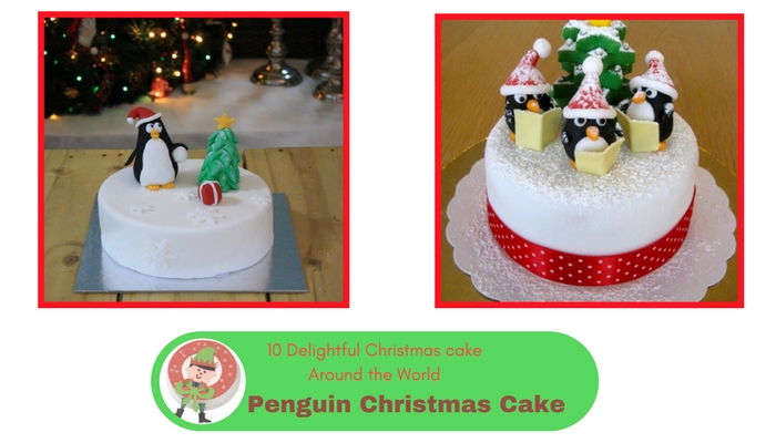 penguin christmas cake