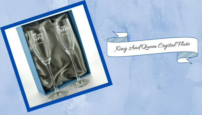 Personalized King And Queen Crystal Flute