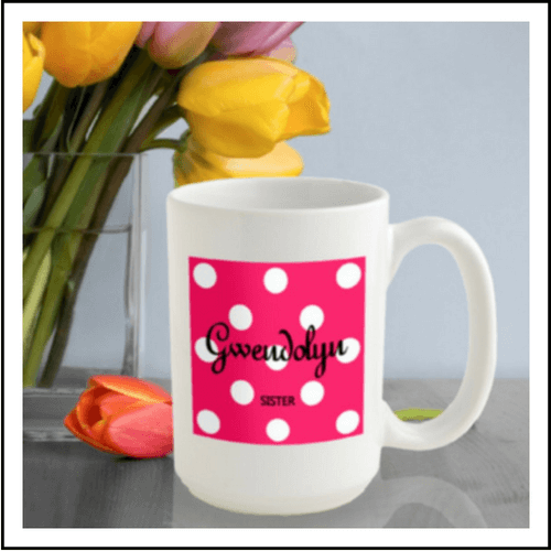 Personalized Polka dots Coffee Mug