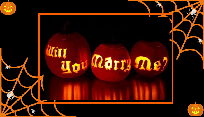 Propose While Carve Pumpkin
