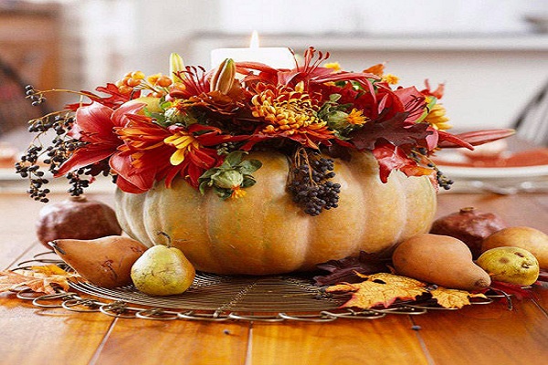Pumpkin Flower Vase