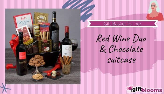 Red Wine Duo & Chocolate Suitcase