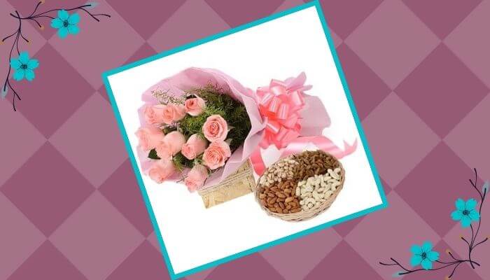 Roses & Dry Fruits Basket