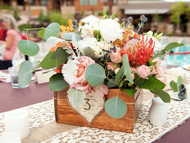 Rustic Planter Box Centerpiece Rustic Planter Box Centerpiece