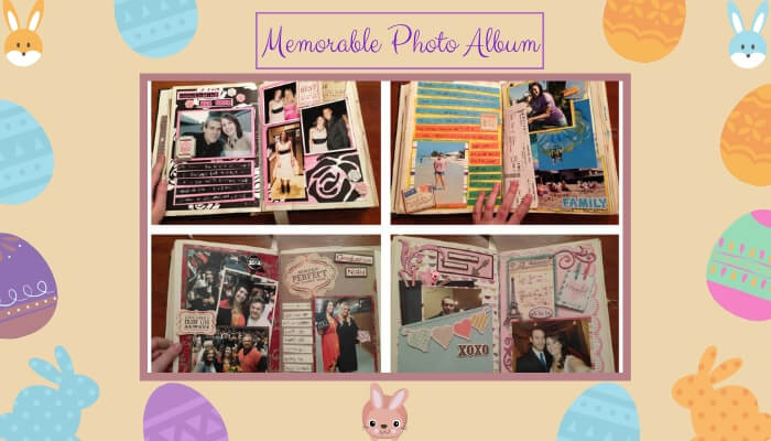 A scrapbook or Memorable Photo Album