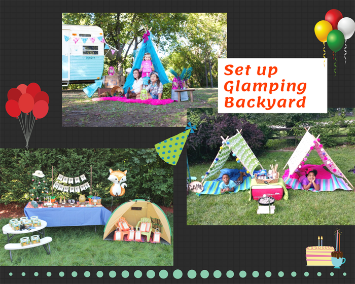 Set up Glamping Backyard