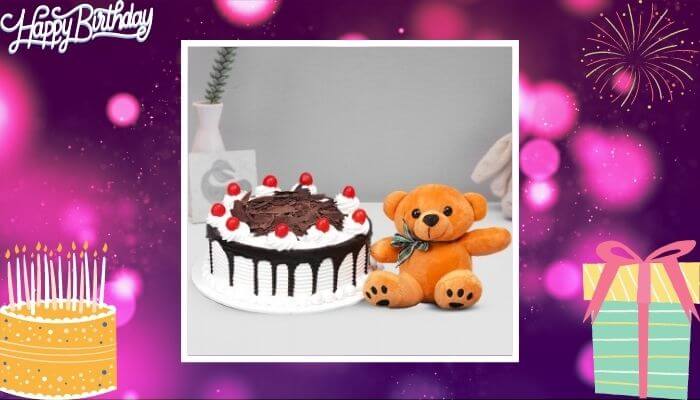 Soft Toy and Cake