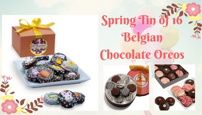 Spring Tin of 16 Belgian Chocolate Oreos 