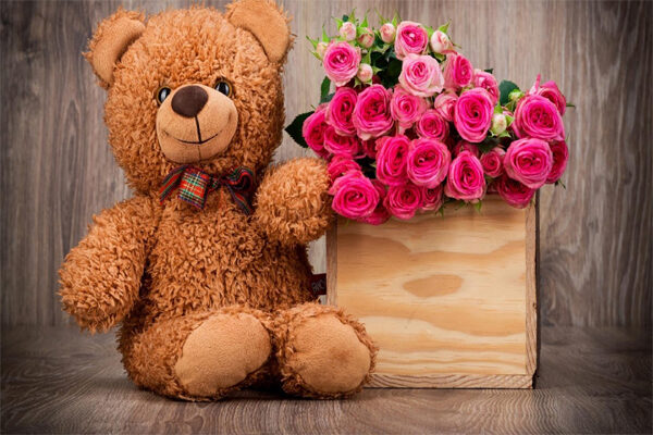 Teddy Bear with Flowers Teddy Bear with Flowers