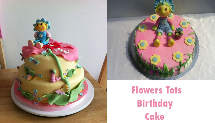 The flowers tots birthday cake