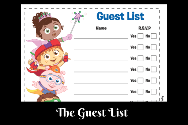 The guest list