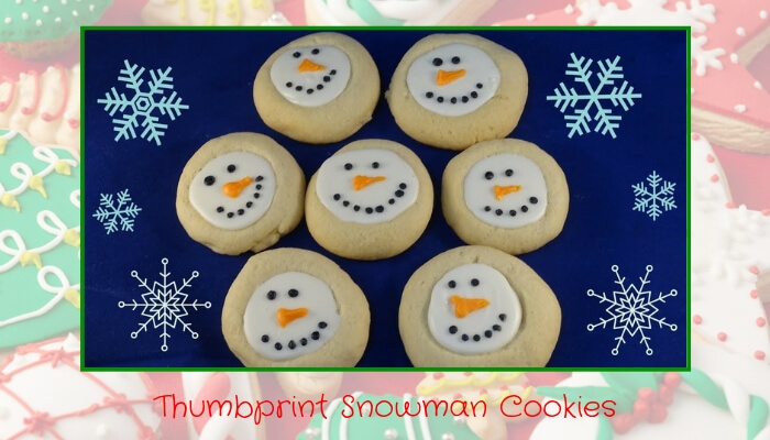 Thumbprint Snowman Cookies