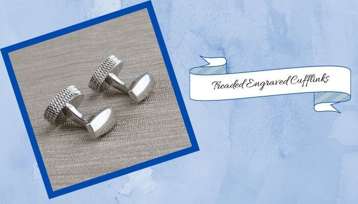 Treaded Engraved Cufflinks