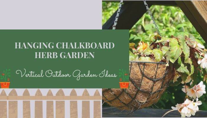 Hanging Chalkboard Herb Garden