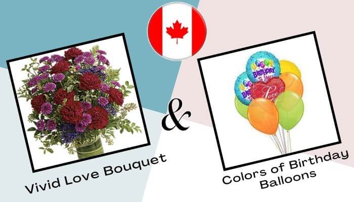 Vivid Love Bouquet + Colors of Birthday Balloons