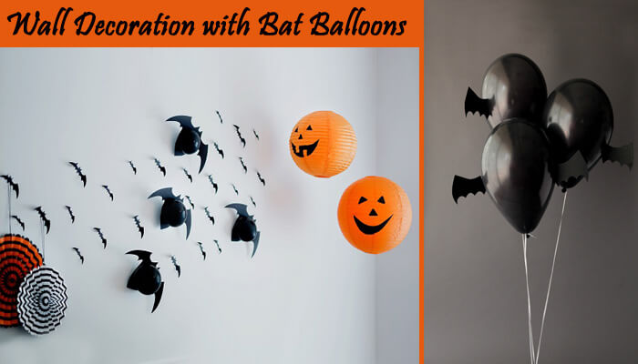 Wall Decoration with Bat Balloons