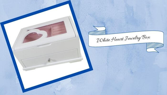 White Heart Jewellery Box