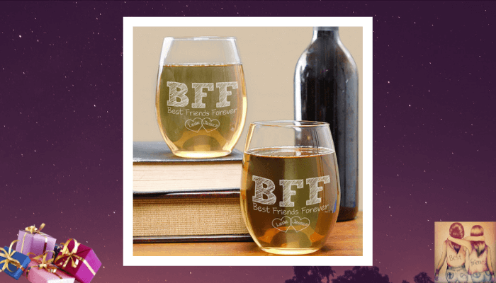 Wine Bottle Glass for BFF