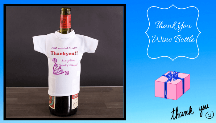 Thank You Wine Bottle