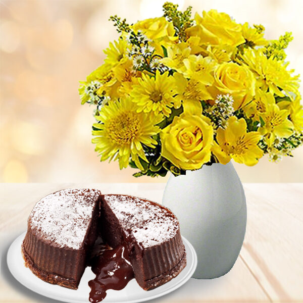 Yellow Sunshine with Chocolate Lava Cakes