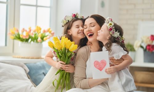 Mother's Day Doodle Is A Flower With Glass Vases For Moms