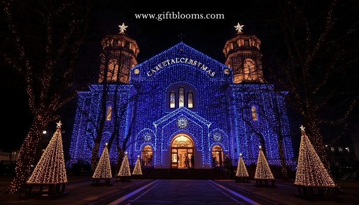 Christmas celebration in Iran at Armenian church with festive decorations